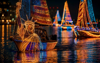 boat parade at night