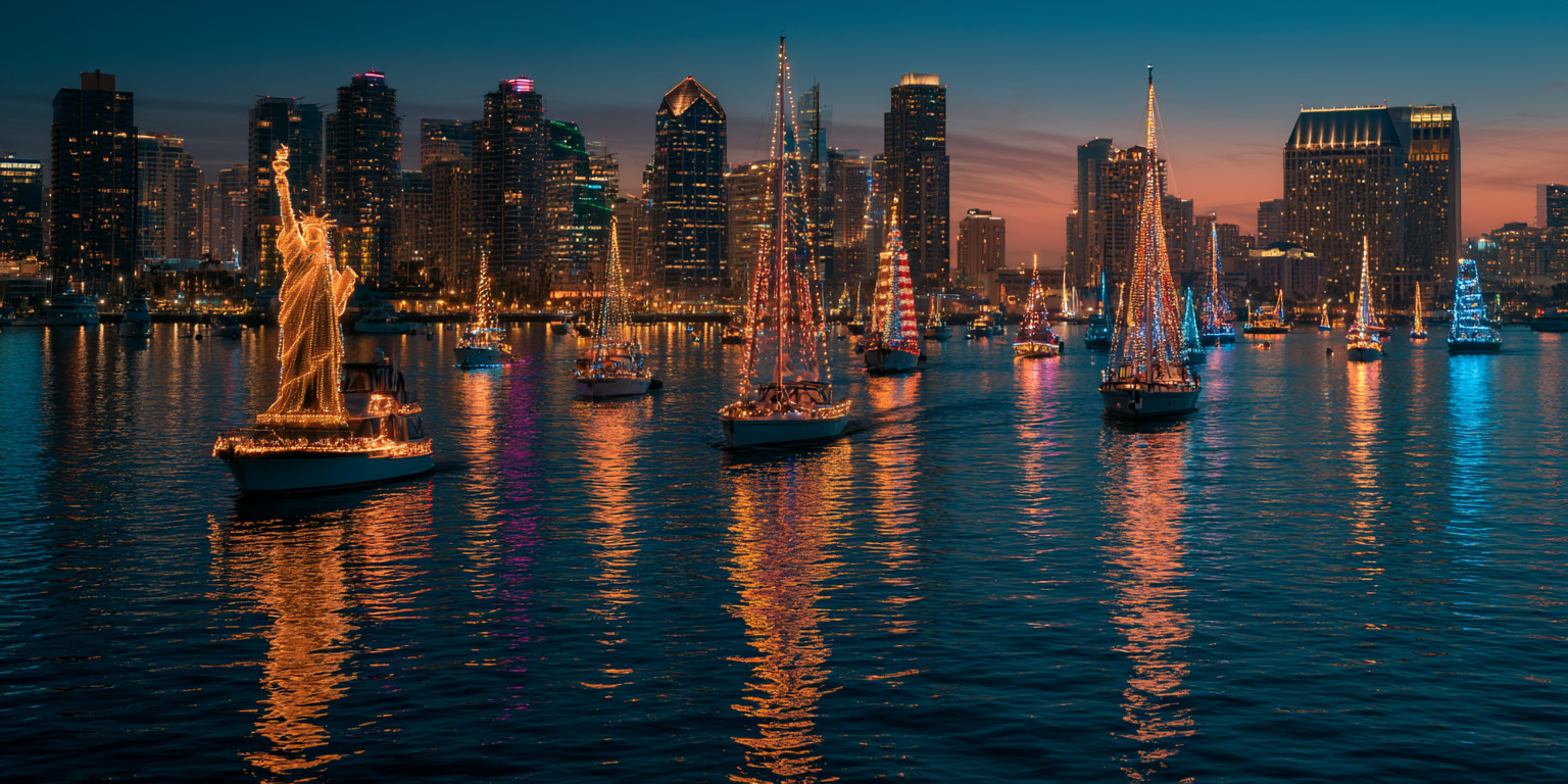 Holiday boat parade
